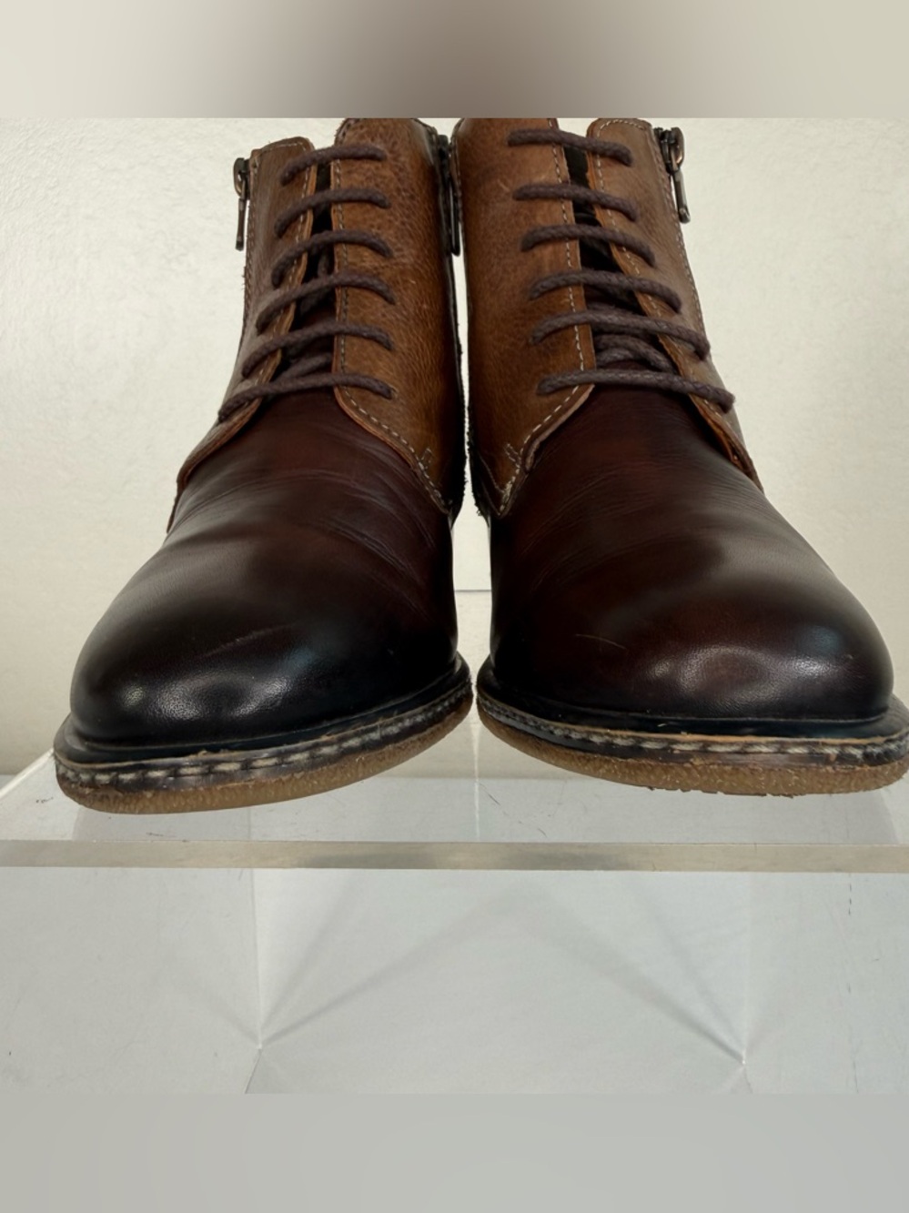 Pikolinos Zaragoza W9H-8768 Patchwork Leather Lace-Up Ankle Boots Booties SZ 38 - Picture 4 of 16